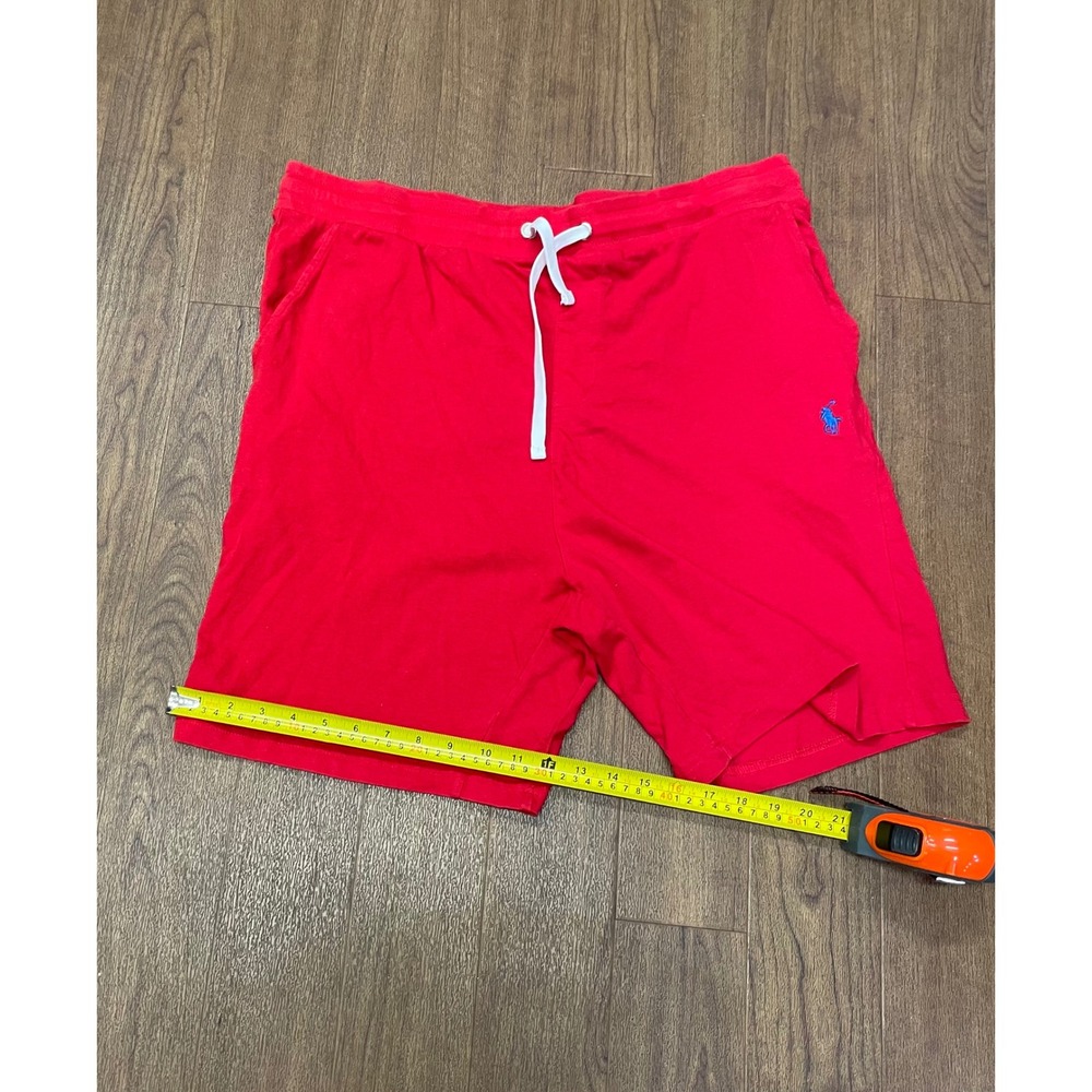 Polo Ralph Lauren Mens 3XL Red Knit Shorts Pony Logo Drawstring Lounge 3XTG - Picture 6 of 9